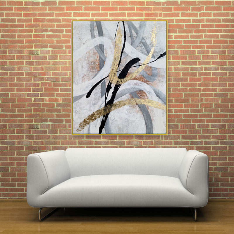 Golden Pathways - Embellished Art with Shadow Frame - CNL464 - 75x100cm