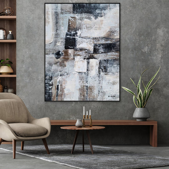 Urban Geometry - Embellished Art with Shadow Frame - CNL465 - 75x100cm