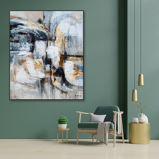 Metallic Echoes - Embellished Art with Shadow Frame - CNL467 - 75x100