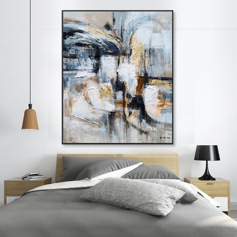 Metallic Echoes - Embellished Art with Shadow Frame - CNL467 - 75x100