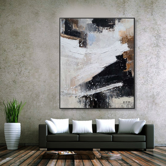Monochrome Momentum - Embellished Art with Shadow Frame - CNL468 - 75x100cm