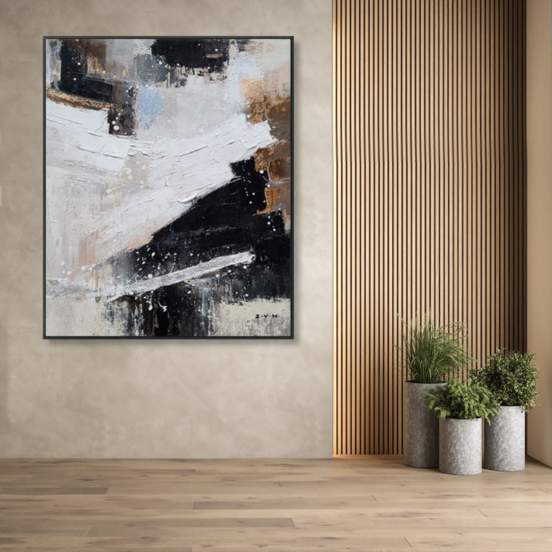 Monochrome Momentum - Embellished Art with Shadow Frame - CNL468 - 75x100cm