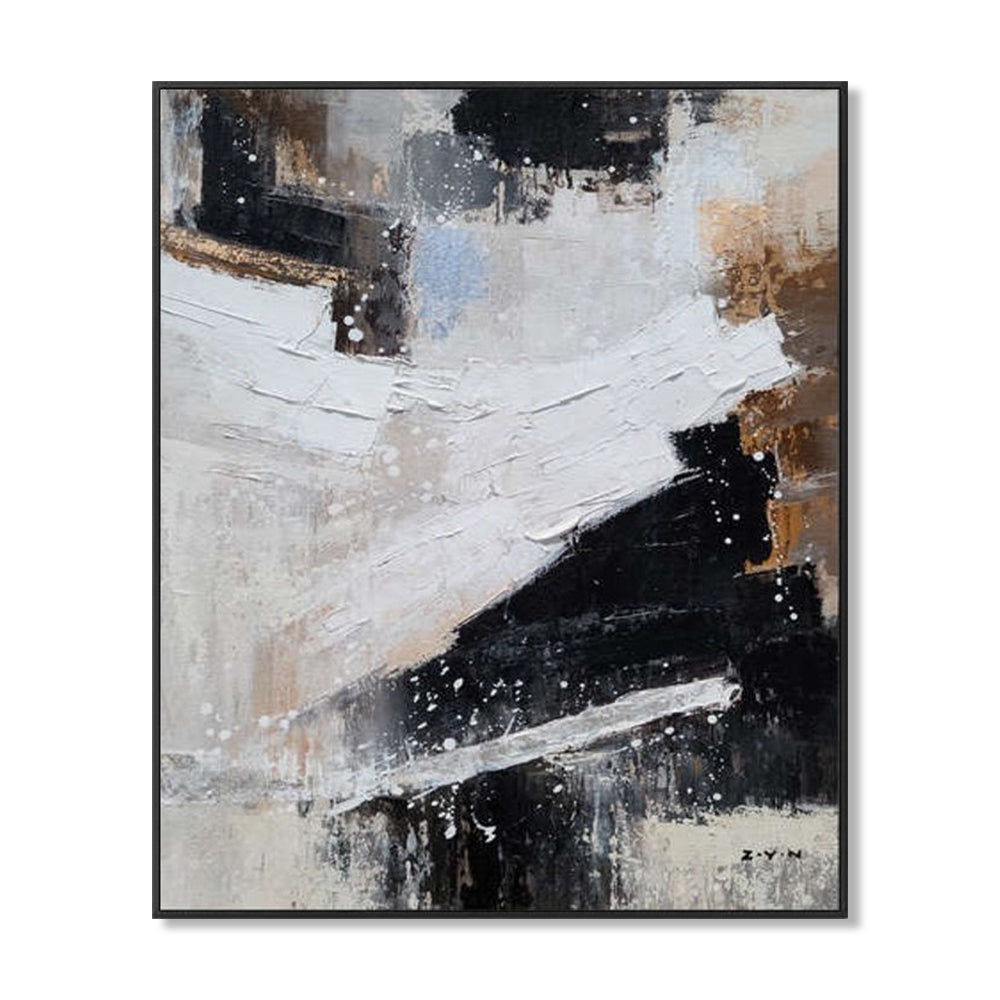 Monochrome Momentum - Embellished Art with Shadow Frame - CNL468 - 75x100cm