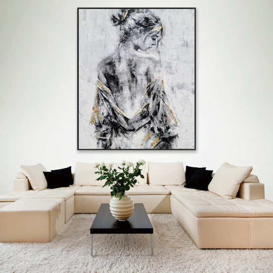 Silent Reflection - Embellished Art with Shadow Frame - CNL471 - 75x100cm