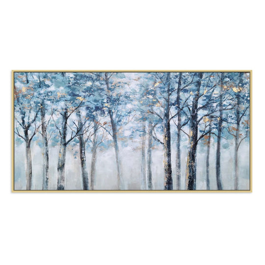Misty Blue Forest - Embellished Art with Shadow Frame - CNL472 - 80x150cm