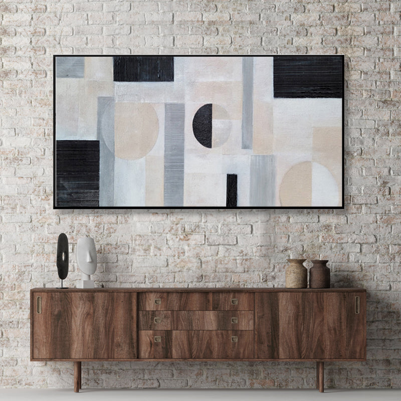 Geometric Harmony - Embellished Art in Shadow Frame - CNL481