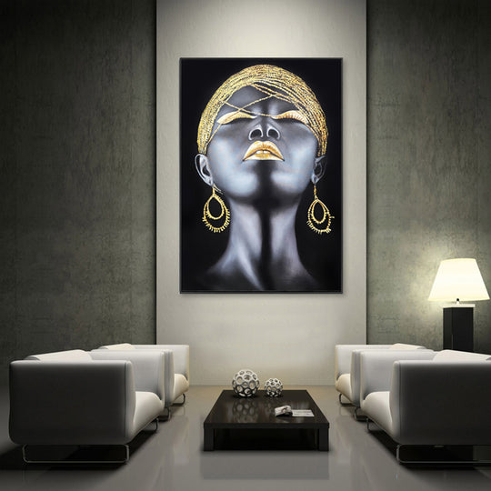 Golden Serenity - Embellished Canvas Art in Black Frame - 100x150cm - CNL487