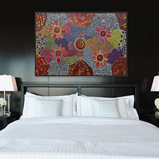 Dreaming Harmony - Embellished Canvas Art in Black Frame - 100x150cm - CNL492