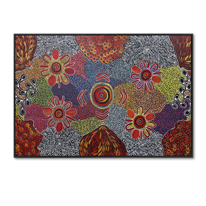 Dreaming Harmony - Embellished Canvas Art in Black Frame - 100x150cm - CNL492