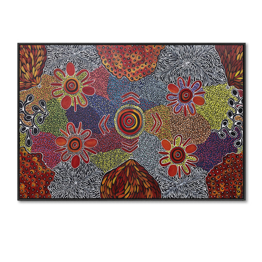 Dreaming Harmony - Embellished Canvas Art in Black Frame - 100x150cm - CNL492