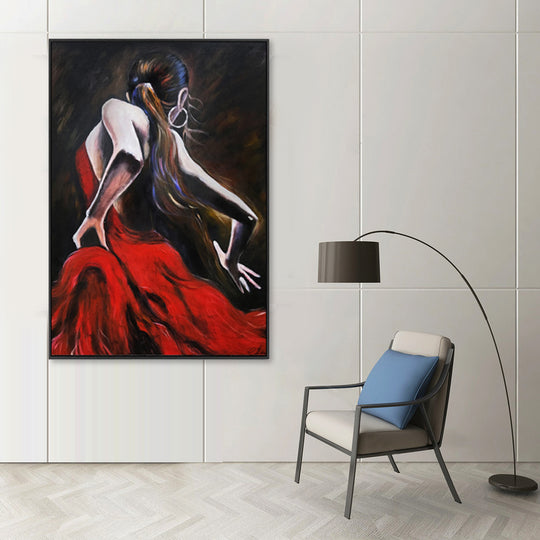 Passion in Motion - Embellished Canvas Art in Black Shadow Frame - 100x150cm - CNL497