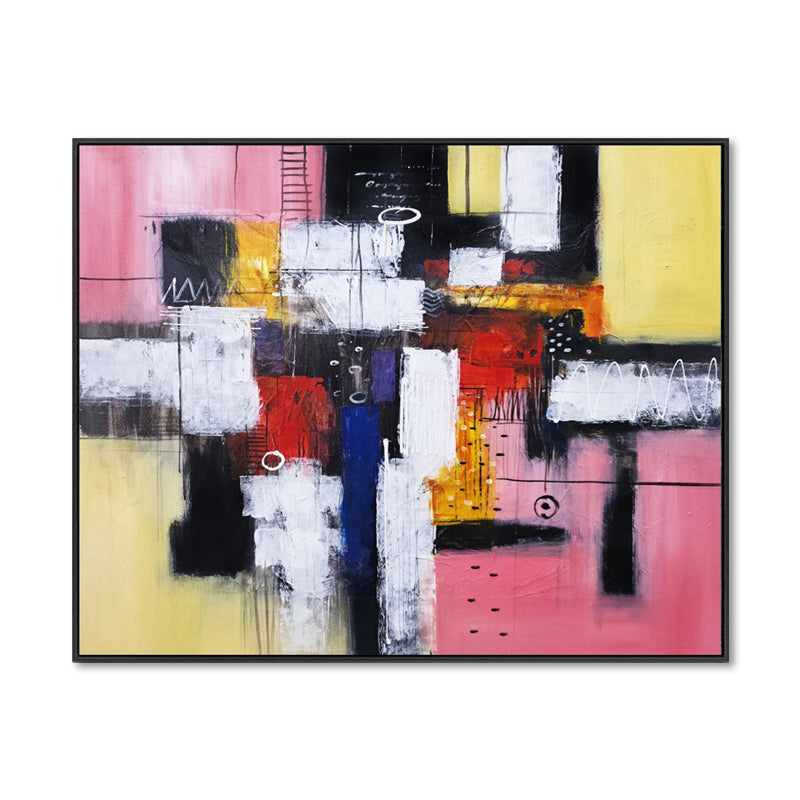 Modern Mosaic - Embellished Canvas Art in Black Shadow Frame - 100x120cm - CNL503