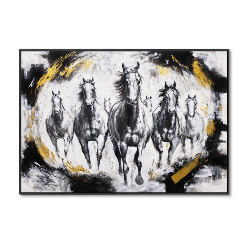 Majestic Gallop - Embellished Canvas Art in Black Shadow Frame - 100x150cm - CNL508