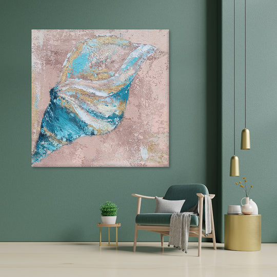 Sea Shell - Embellished Mixed Media Art - EA275