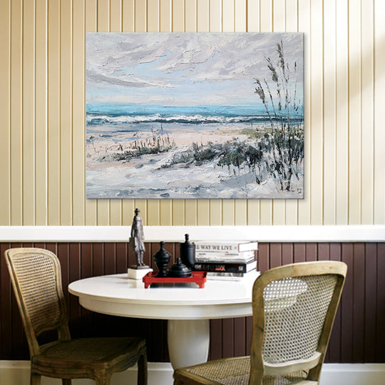 Coastal Serenity - Embellished Mixed Media Art - EA341 - 50x70cm