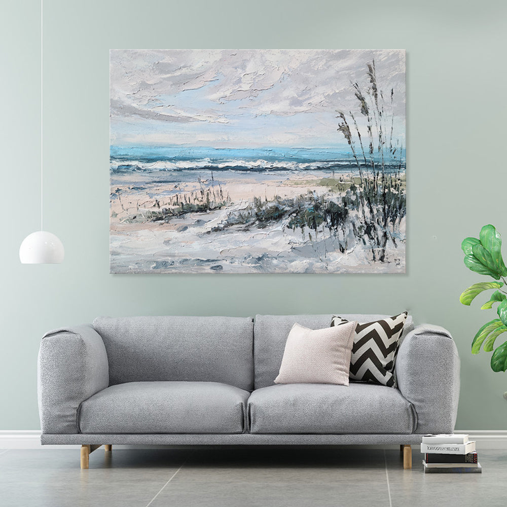 Coastal Serenity - Embellished Mixed Media Art - EA341 - 50x70cm - Priceless ART:  Australia's Largest Range of Affordable ART