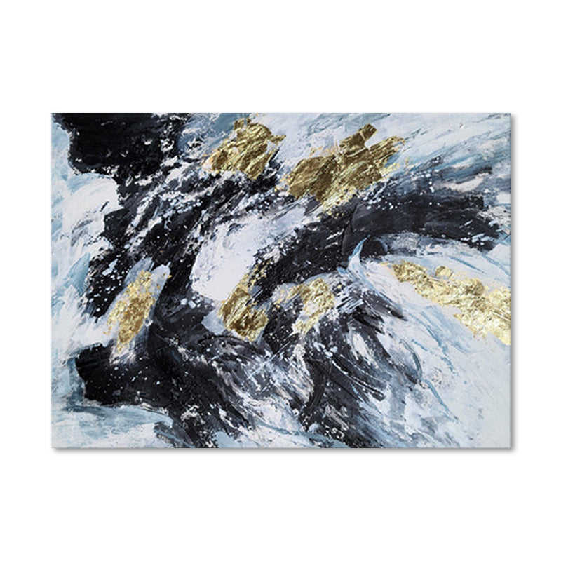 Flurry of Black and Gold - Embellished Mixed Media Art - EA353 - 80x120cm