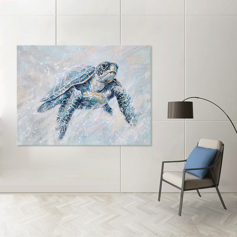 The Turtle - Embellished Mixed Media Art - EA356 - 75x100cm - Priceless ART:  Australia's Largest Range of Affordable ART