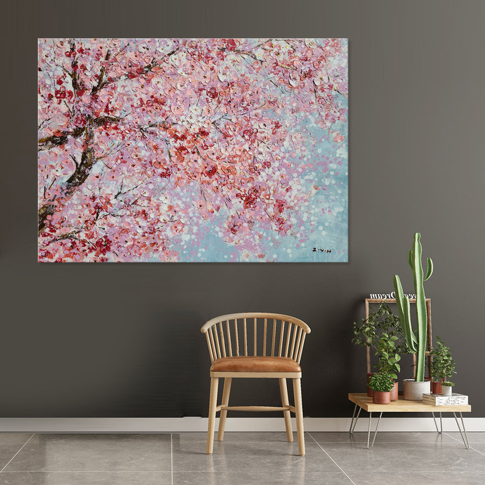 Cherry Blossoms - Embellished Mixed Media Art - EA359 - 80x120cm - Priceless ART:  Australia's Largest Range of Affordable ART
