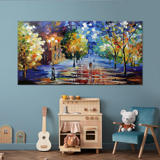Evening Reflections - Embellished Canvas Print 100x200cm - EA376