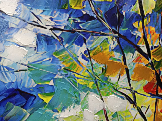 Evening Reflections - Embellished Canvas Print 100x200cm - EA376