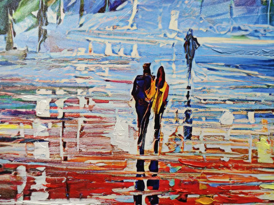 Evening Reflections - Embellished Canvas Print 100x200cm - EA376