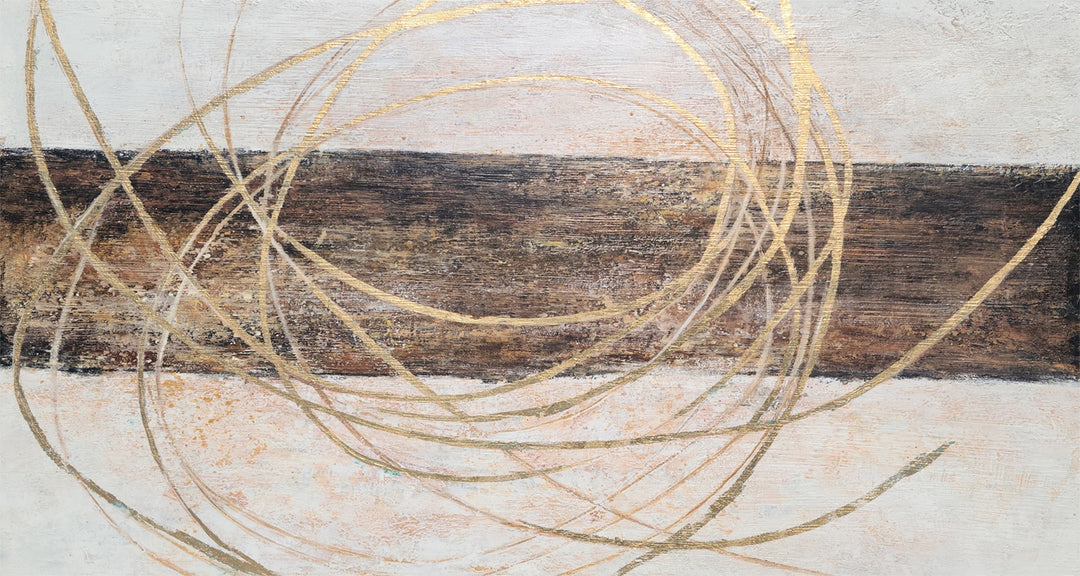 Gold Swirl - Embellished Art - EA382 - 80x150cm