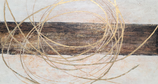 Gold Swirl - Embellished Art - EA382 - 80x150cm