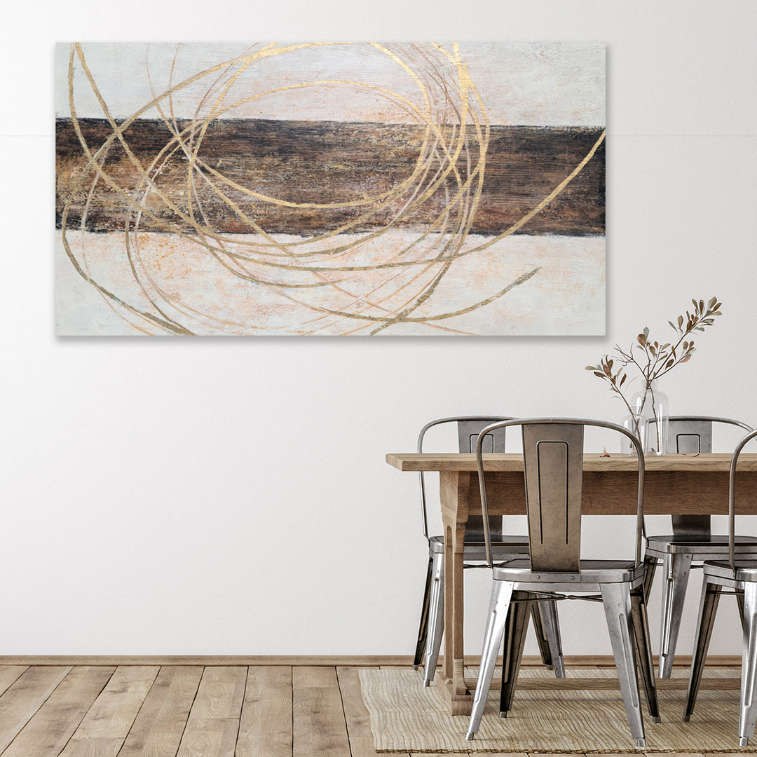 Gold Swirl - Embellished Art - EA382 - 80x150cm