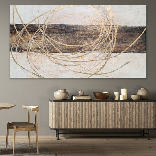 Gold Swirl - Embellished Art - EA382 - 80x150cm