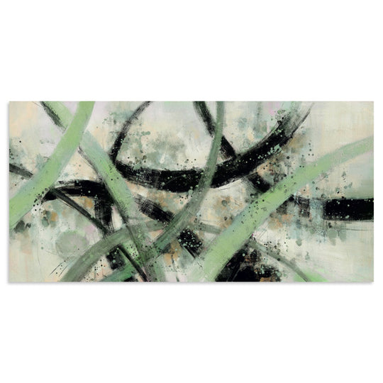 Verdant Motion - Embellished Canvas Art - EA447