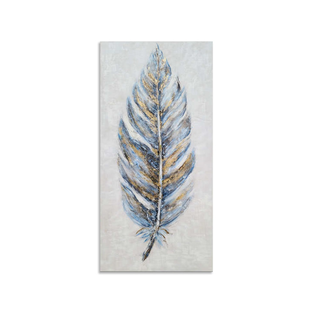 Golden Feather Elegance - Embellished Art - EA448 - 40x80cm