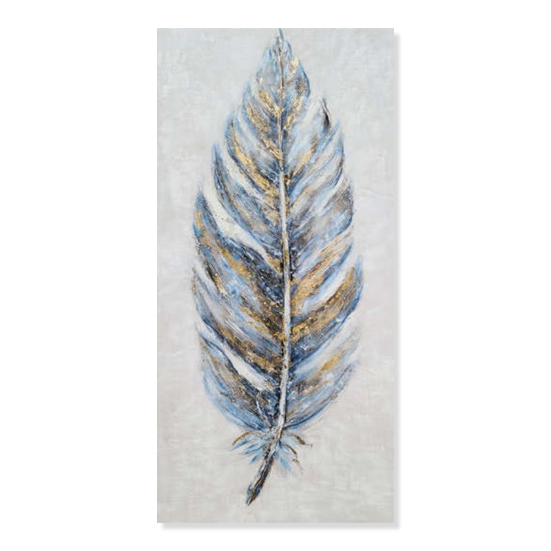 Golden Feather Elegance - Embellished Art - EA448 - 40x80cm