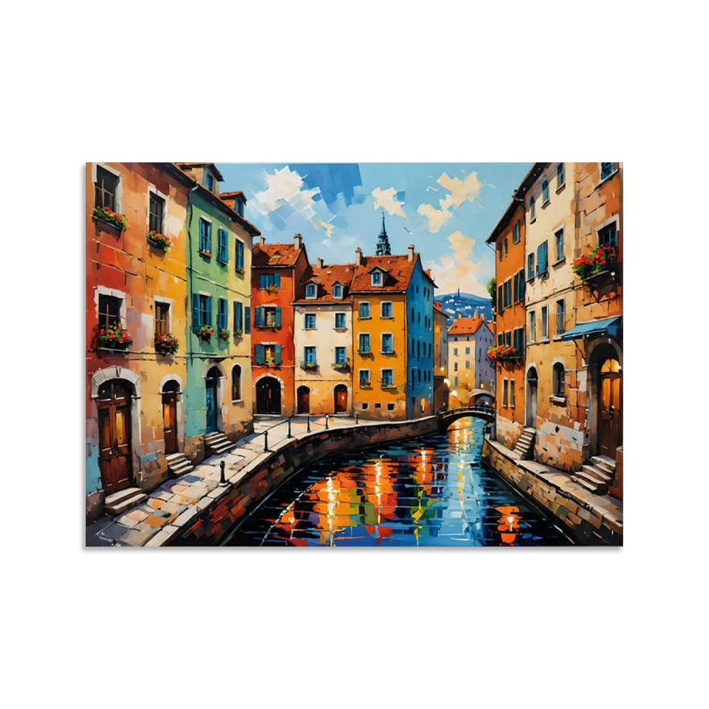 Canal Reflections - Embellished Art - EA452 - 50x70cm