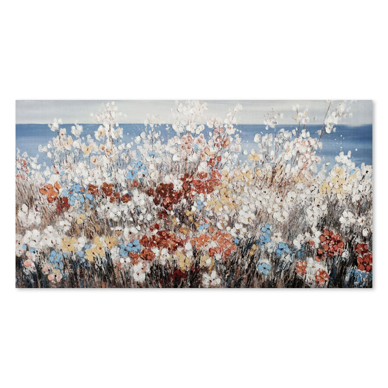 Coastal Wildflower Meadow - Embellished Canvas Art - 80x150cm - EA456