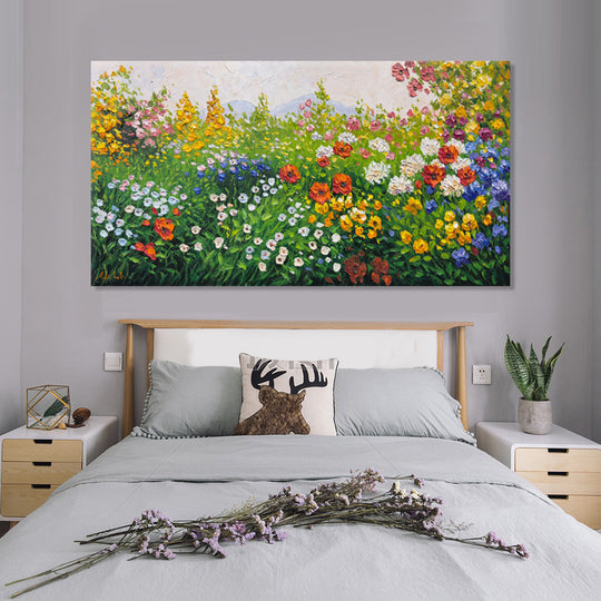 Blooming Meadow - Embellished Canvas Art - 80x150cm - EBA102