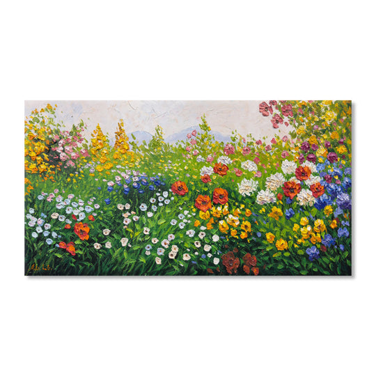 Blooming Meadow - Embellished Canvas Art - 80x150cm - EBA102