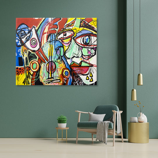 Abstract Rhythm - Embellished Canvas Art - 100x120cm - EBA107