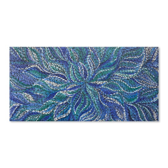 Ocean Currents - Embellished Canvas Art - 100x200cm - EBA108