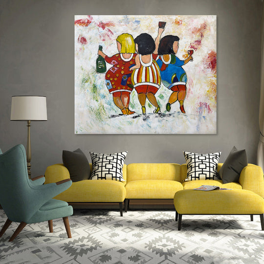 Celebration with Friends - Embellished Canvas Art - 100x120cm - EBA109