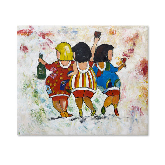 Celebration with Friends - Embellished Canvas Art - 100x120cm - EBA109