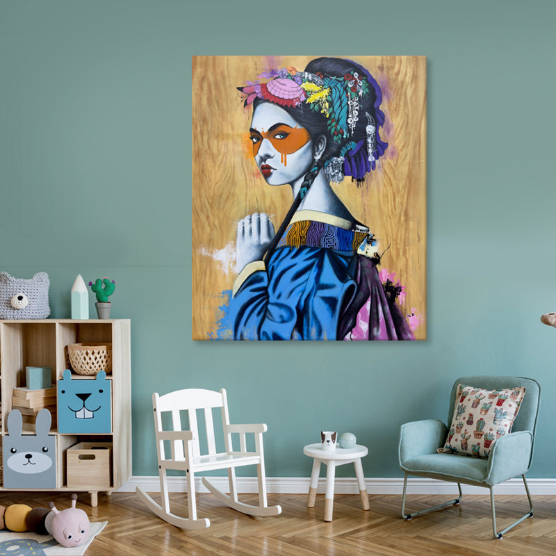 Portrait of Grace - Embellished Canvas Art Print - 100x120cm - EBA117