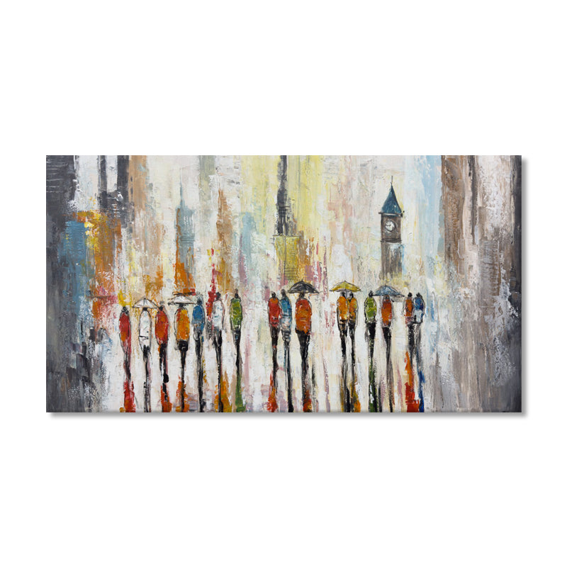City Stroll Reflections - Embellished Canvas Art Print - 80x150cm - EBA118