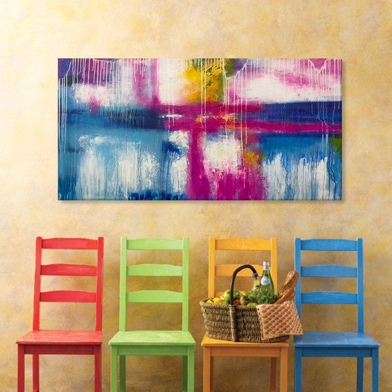 Vibrant Reflections Abstract - Embellished Canvas Art Print - 100x200cm - EBA120
