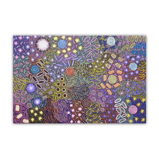 Celestial Dreaming - Embellished Contemporary Dot Painting Artwork 100x150cm - EBA129