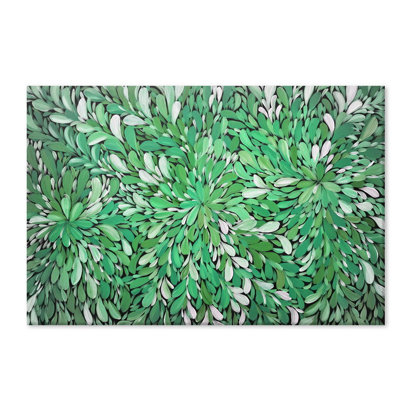 Verdant Flow - Embellished Contemporary Botanical Artwork 100x150cm - EBA139