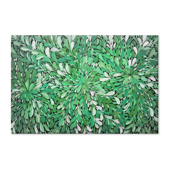 Verdant Flow - Embellished Contemporary Botanical Artwork 100x150cm - EBA139