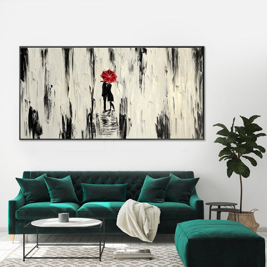 Red Umbrella Romance - Embellished Art with Shadow Frame - FA78B - Asst Sizes - Priceless ART:  Australia's Largest Range of Affordable ART