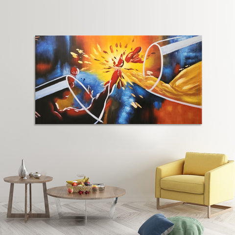A Toast - Hand Painted Art Large 80x150cm - FA87