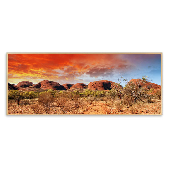 Uluru - The Olgas - Shadow Framed Art - JP111 - 80x200cm